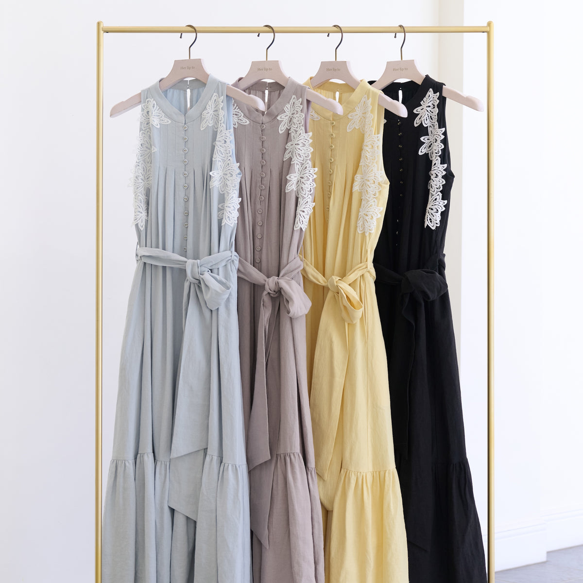 ワンピース Notting Hill Belted Dress 8月下旬発送】【black】Notting Hill Belted Dress