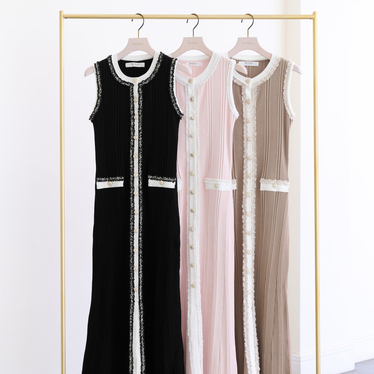 light pink】Dione Summer Knit Dress