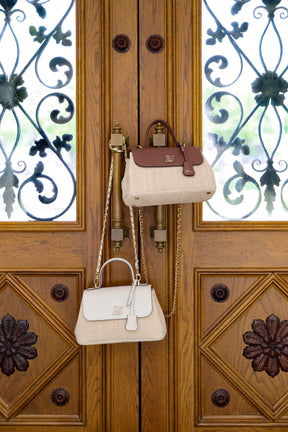 H Logo Top Handle Chain Bag