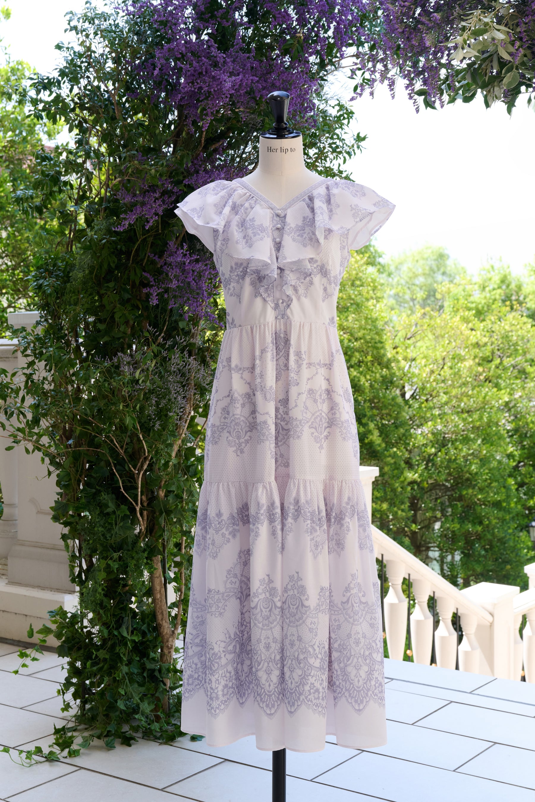 Jendaya Lace-Print Dress