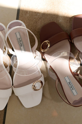 Clear Strap Wedge Sandals