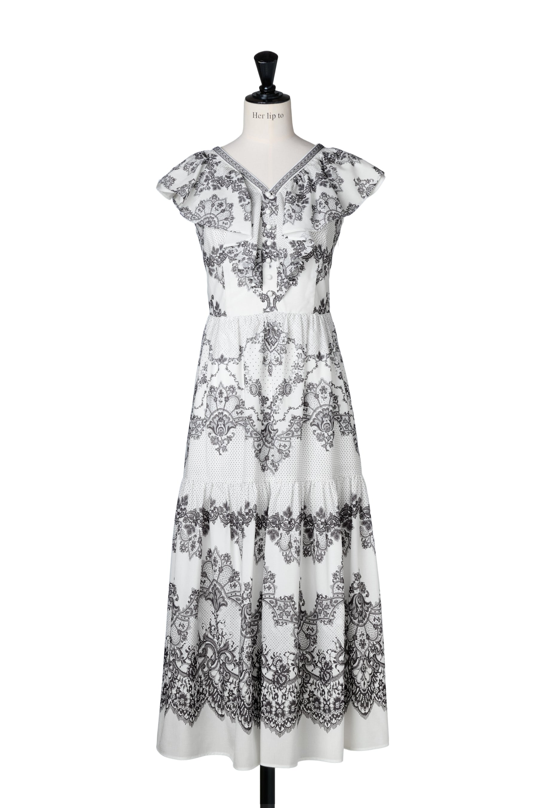Jendaya Lace-Print Dress