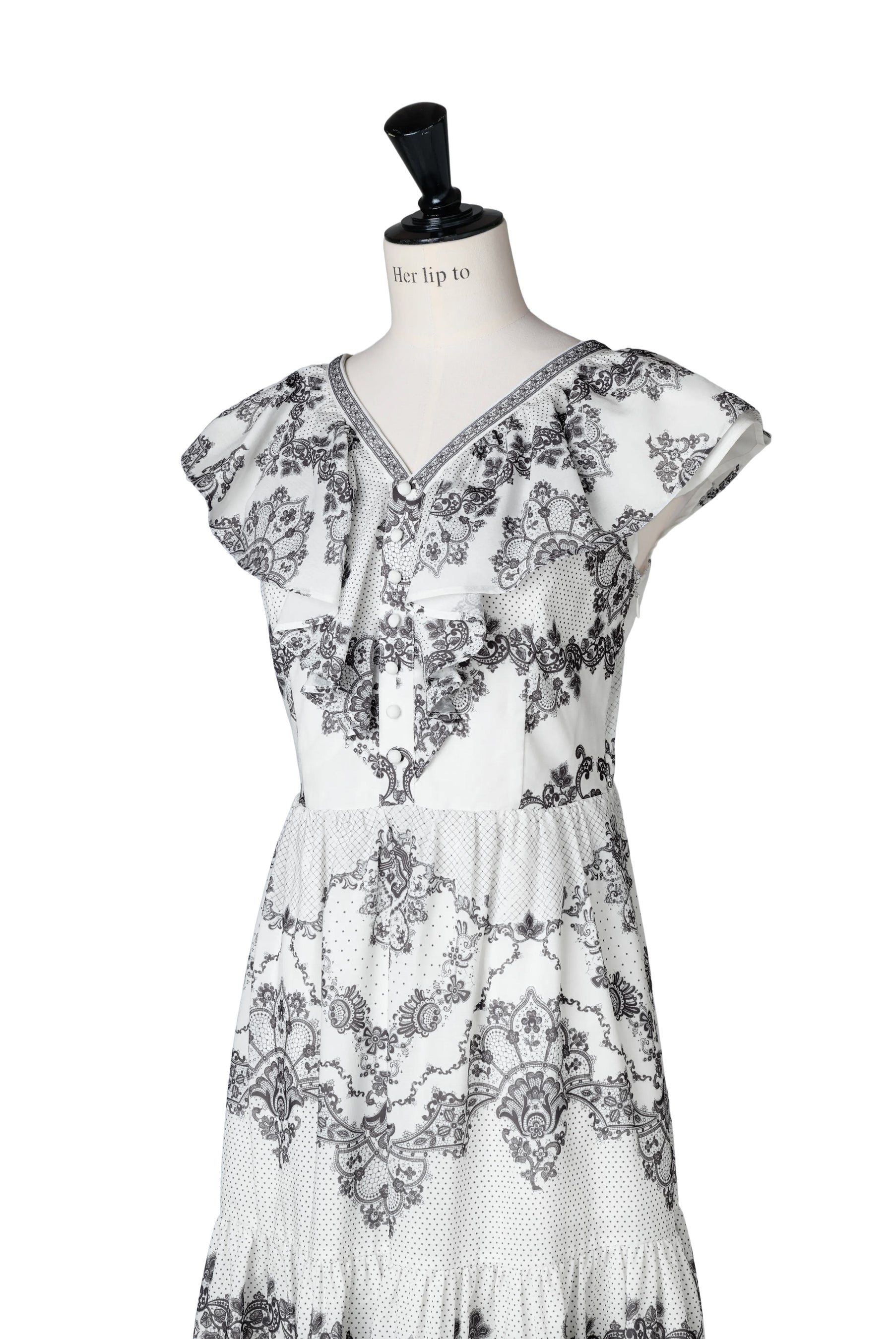 Jendaya Lace-Print Dress