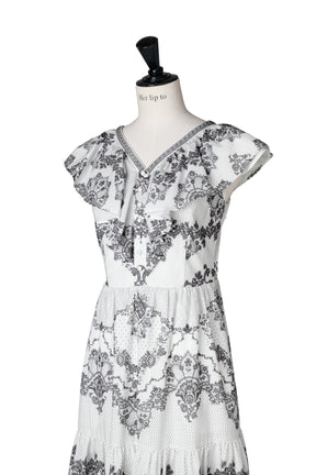 Jendaya Lace-Print Dress