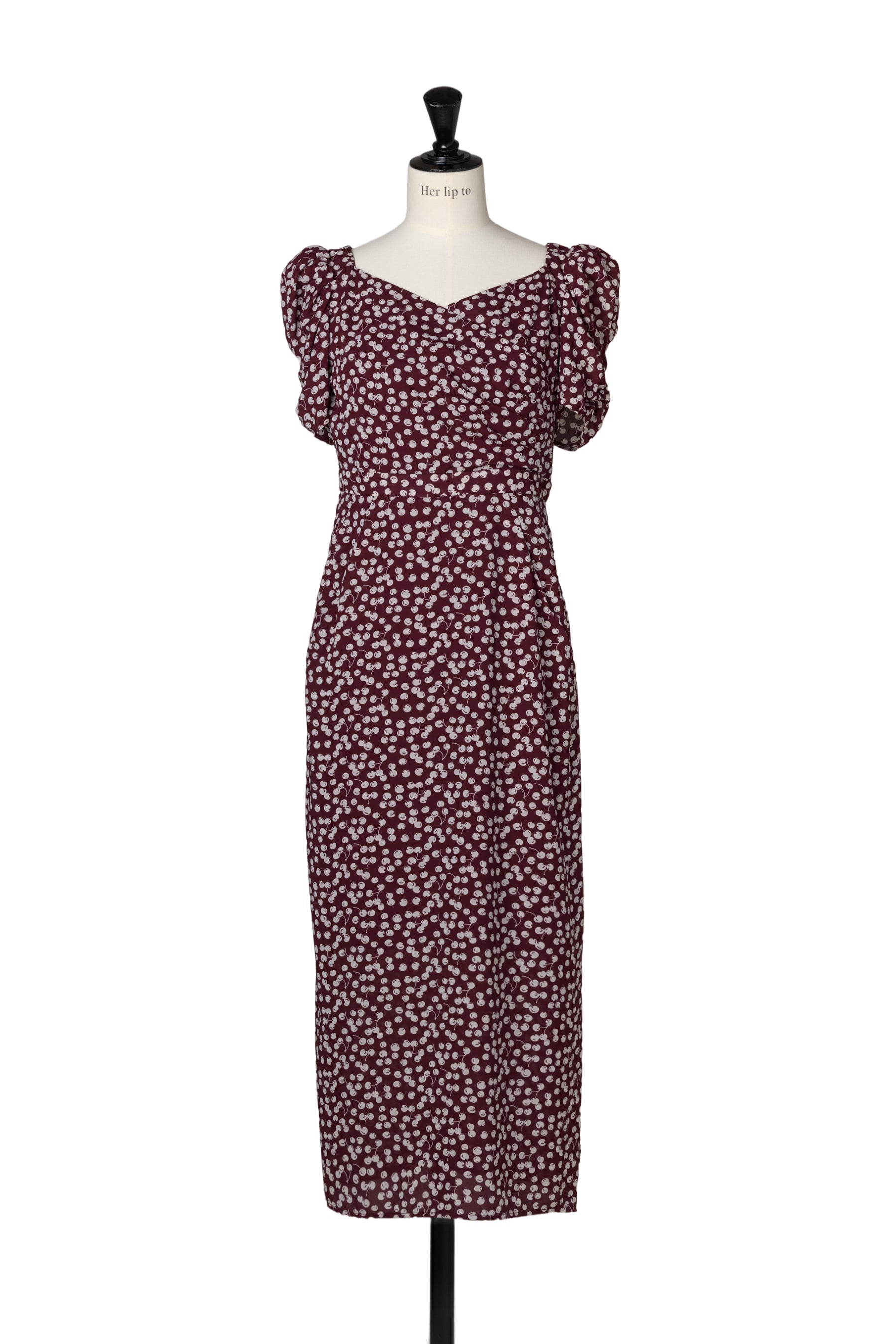 [New Color] Cherry Pattern Cache-Coeur One-Piece