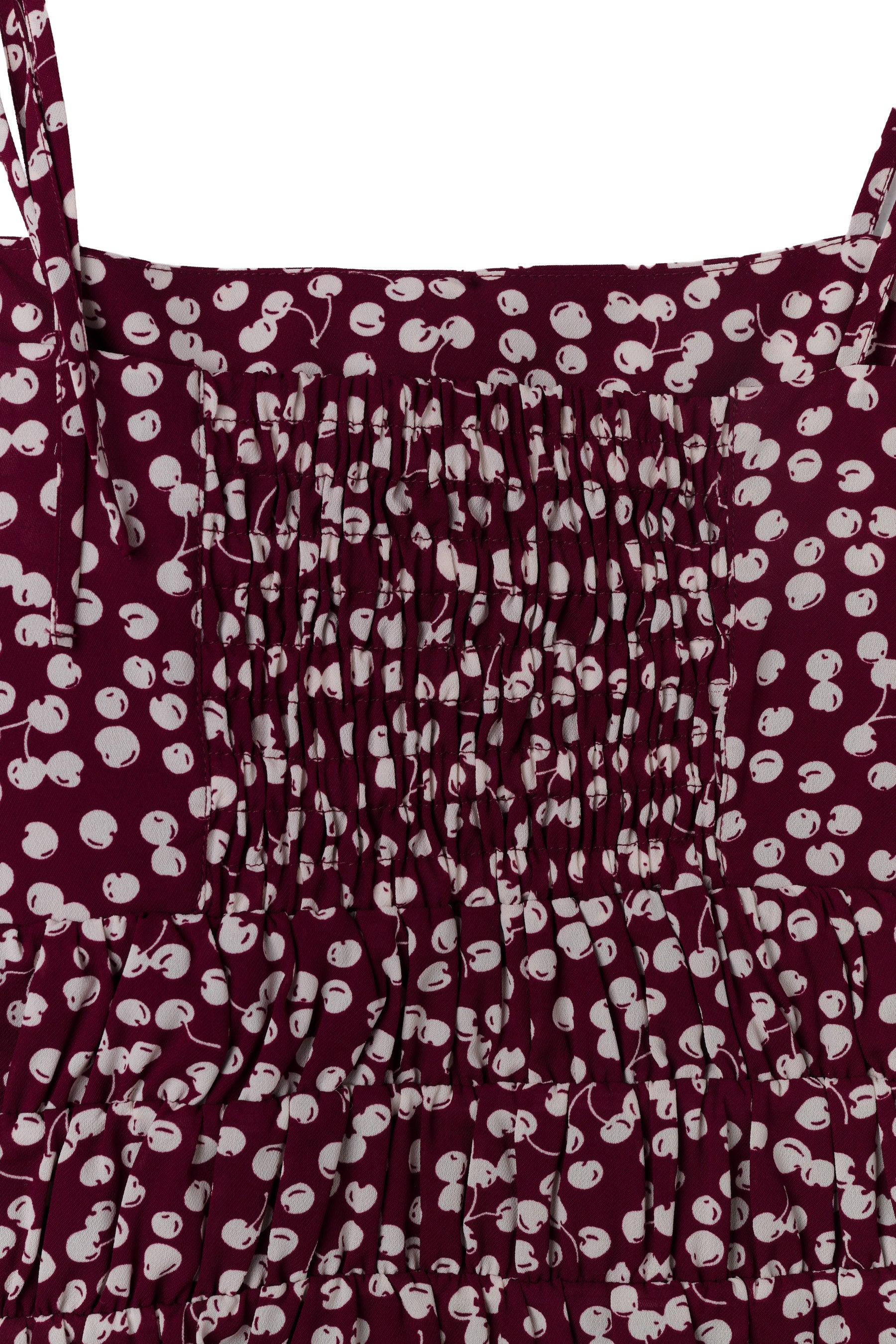 [New Color] Cherry Pattern Strap Top