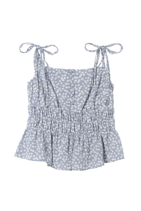 [New Color] Cherry Pattern Strap Top