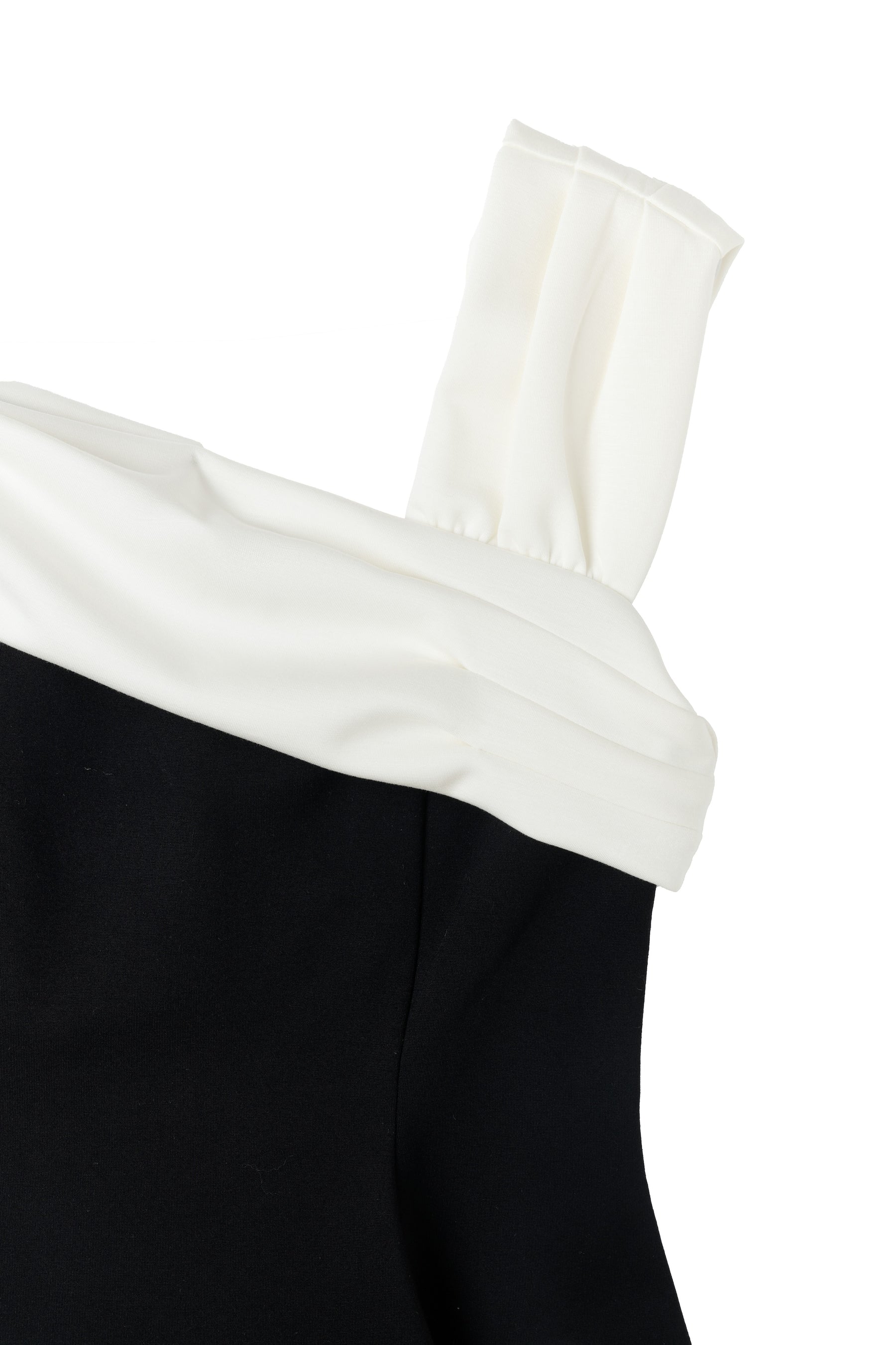 Asymmetric Two-Tone Peplum Top