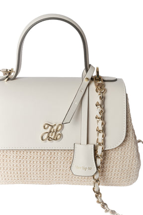 H Logo Top Handle Chain Bag