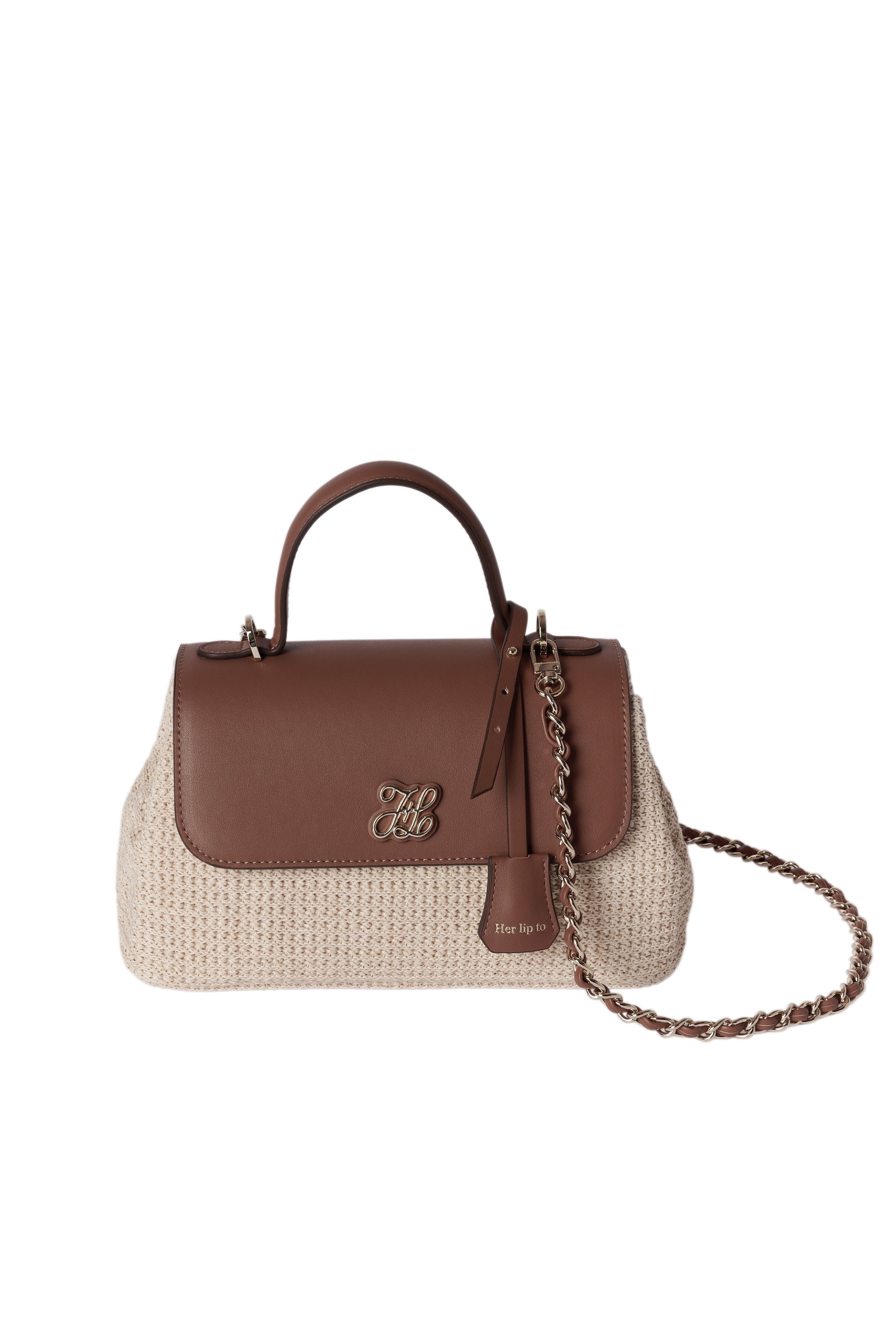 H Logo Top Handle Chain Bag