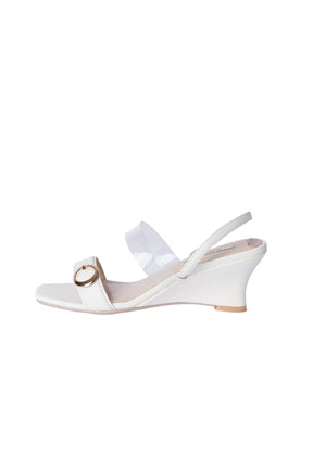 Clear Strap Wedge Sandals