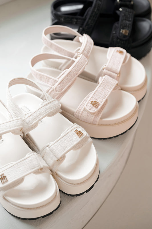 【新色】Trois Tweed Platform Sandals