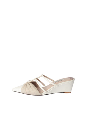 Bow-Detail Double Strap Mules