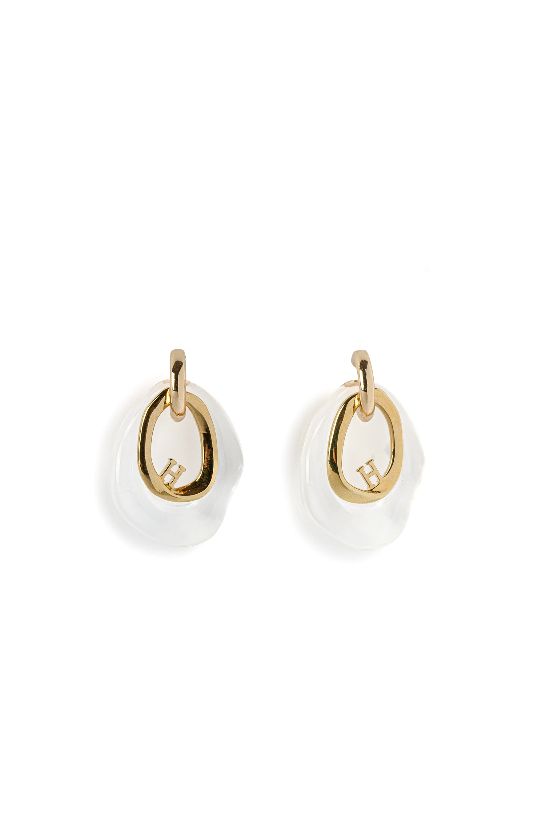 Clear Drop Hoop Pierces/Earrings
