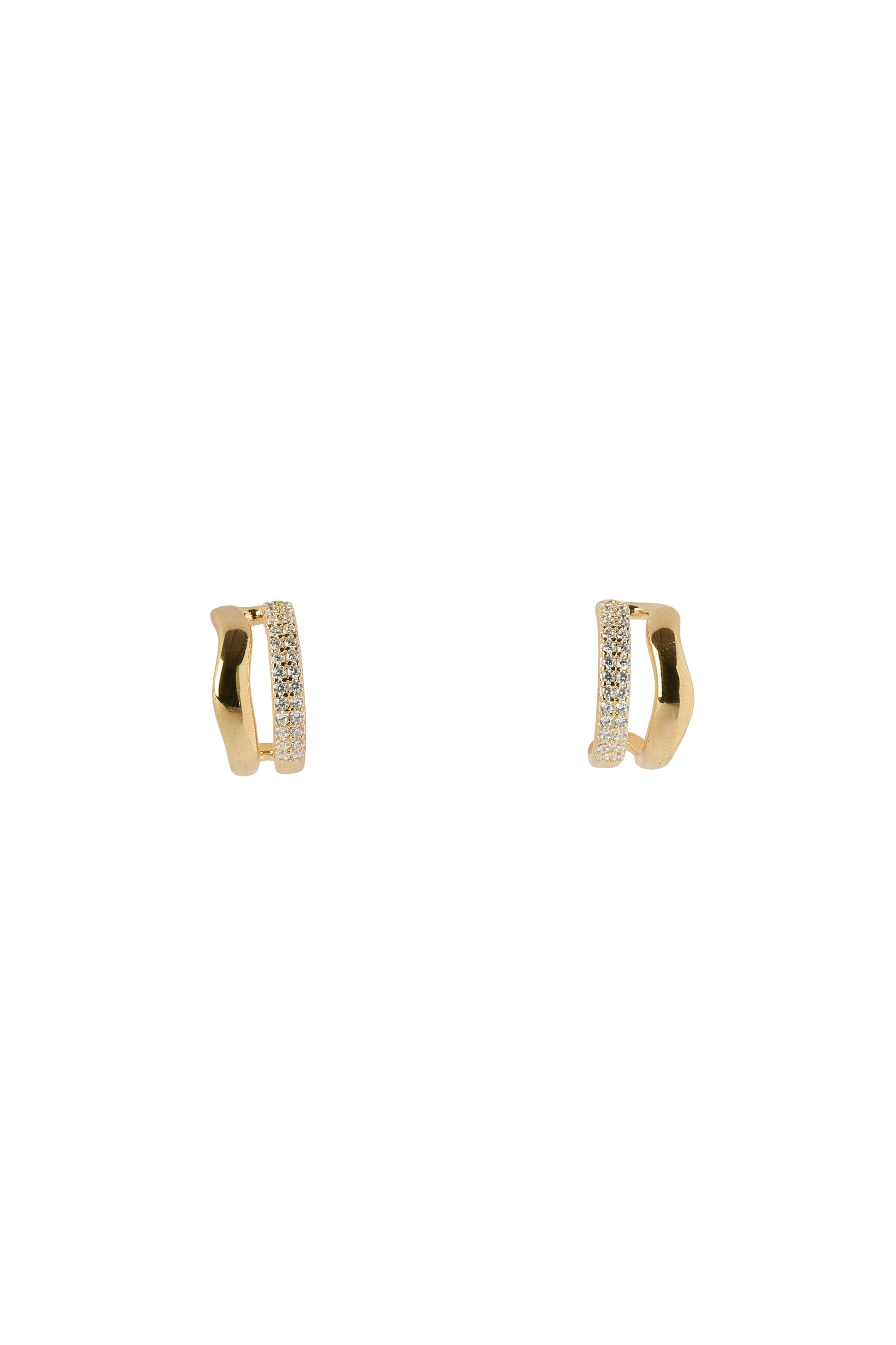 Crystal Double Hoop Pierces/Earrings