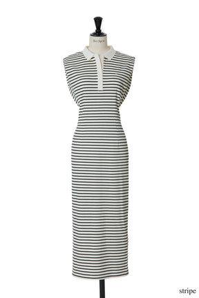 French Sleeve Polo Long Dress