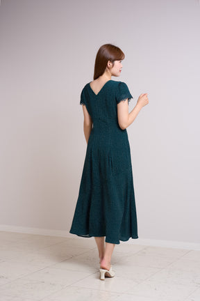 Polka-Dot Lace-Trim Dress