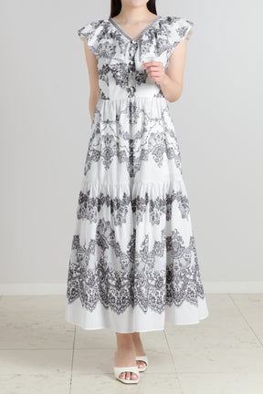 Jendaya Lace-Print Dress