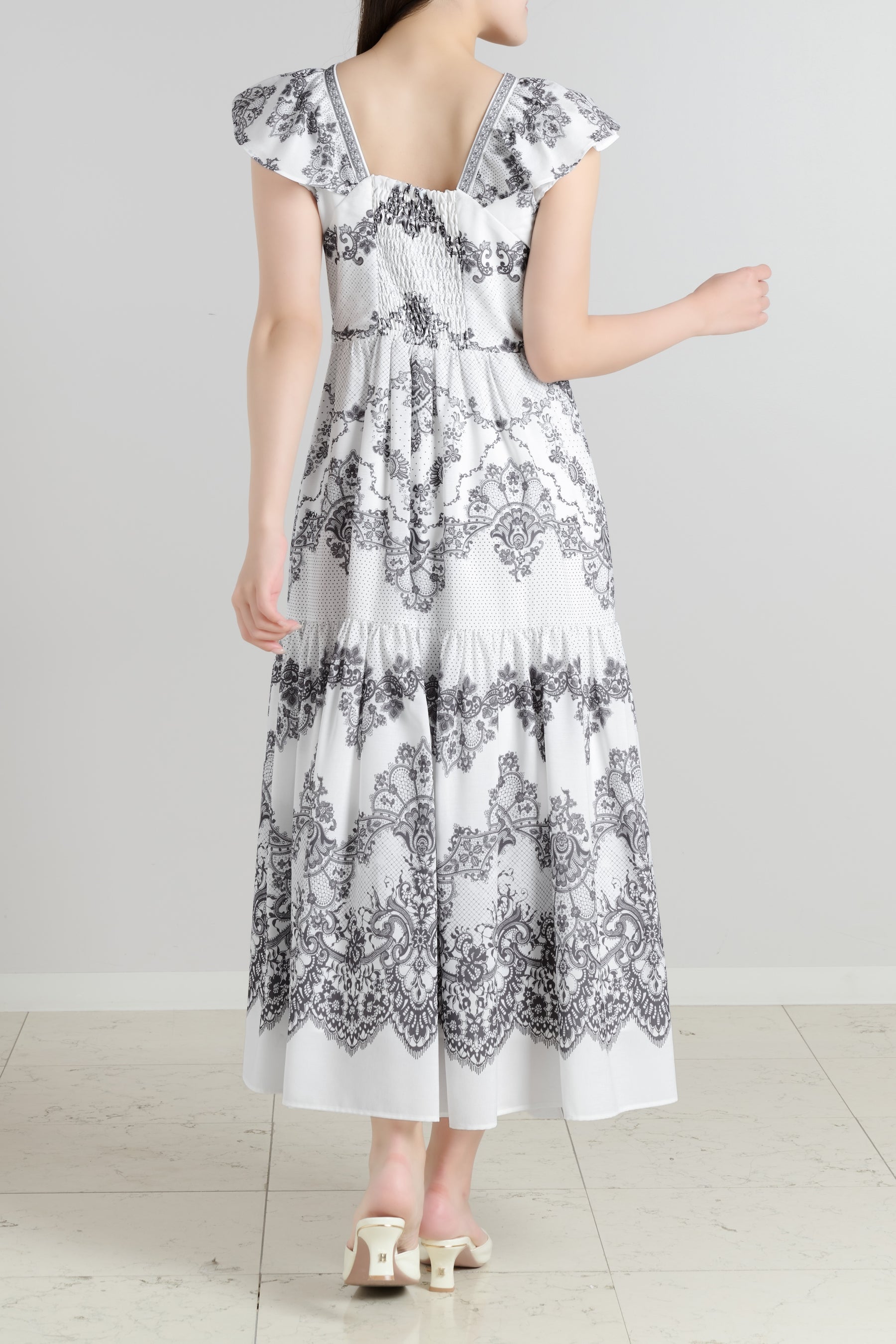 Jendaya Lace-Print Dress