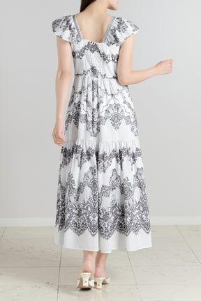 Jendaya Lace-Print Dress
