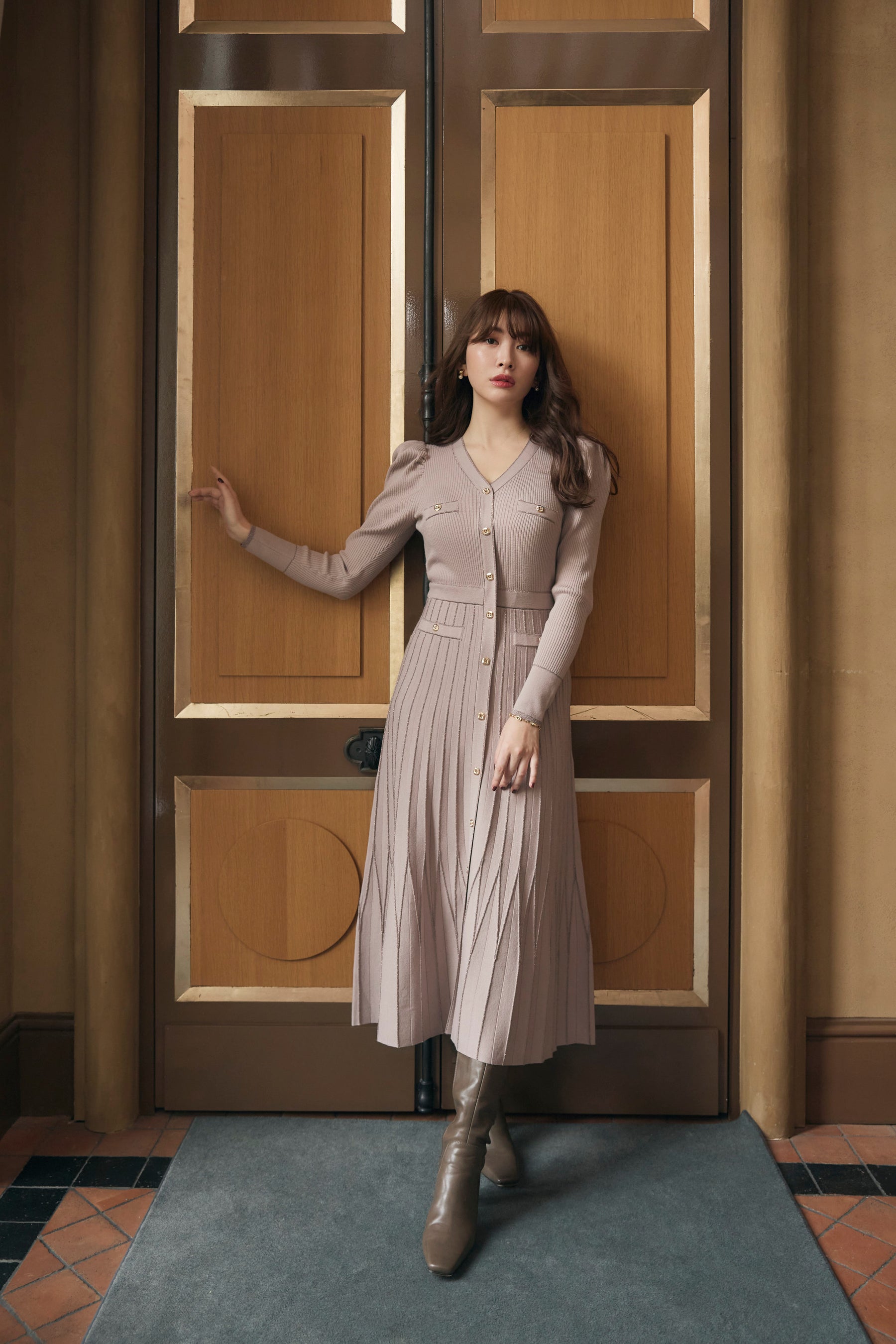 Suite Room Knit Long Dress