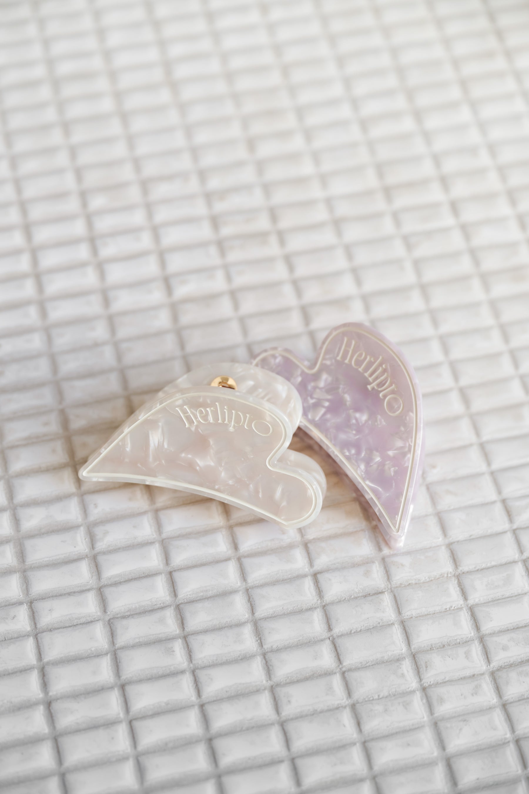 Opal Heart Hair Clip