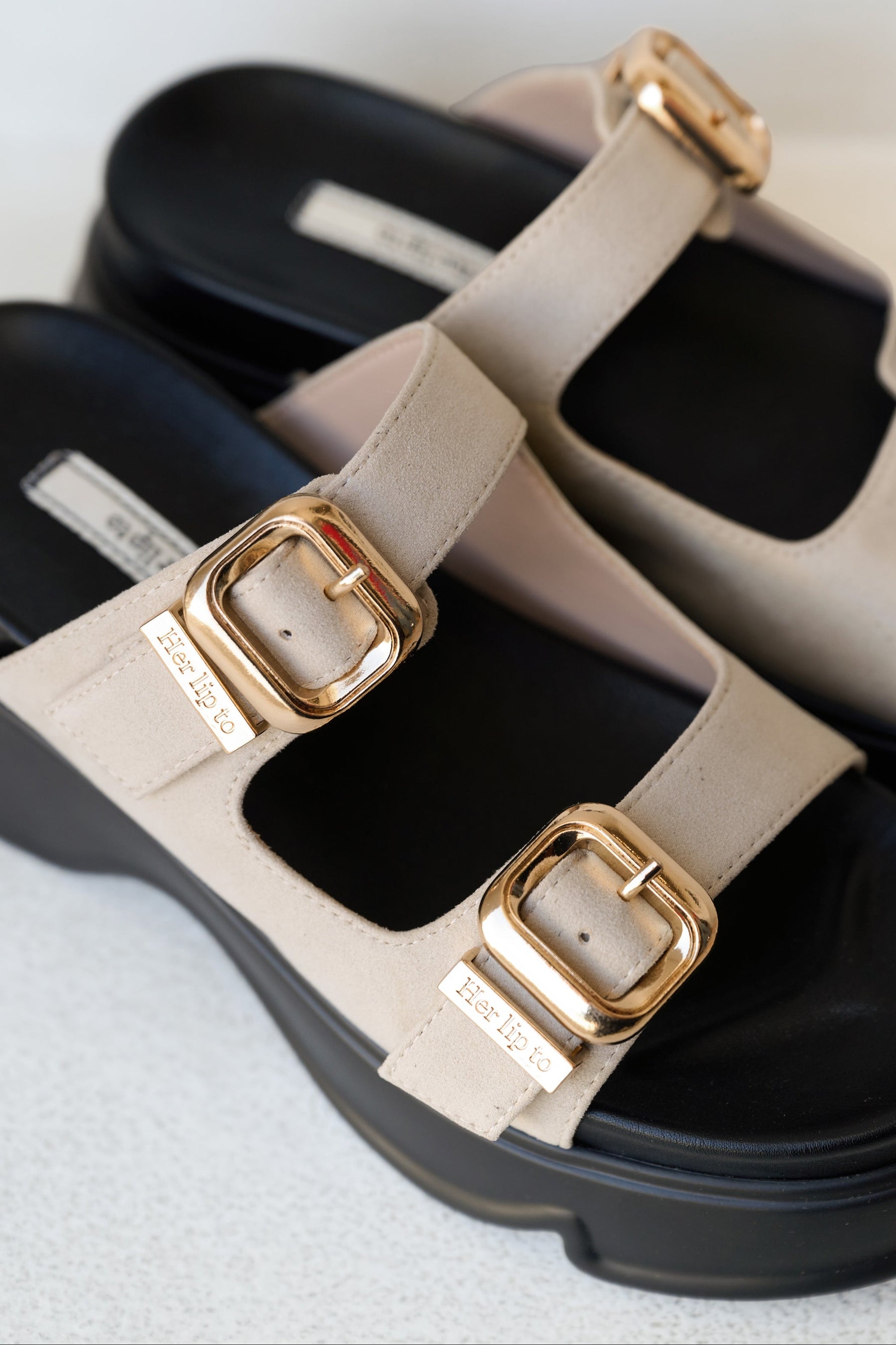 Double-Strap Platform Sandals