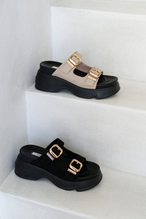 Double-Strap Platform Sandals