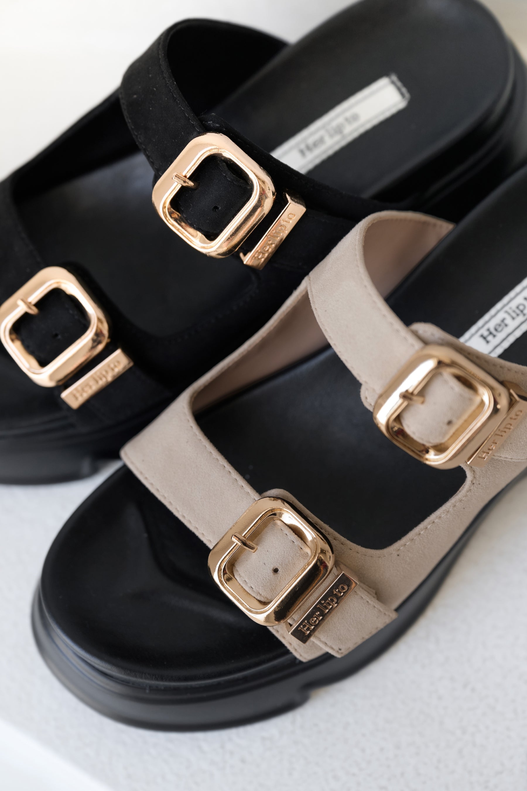 Double-Strap Platform Sandals