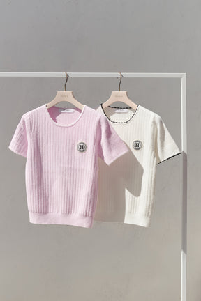 H Emblem Knit Top