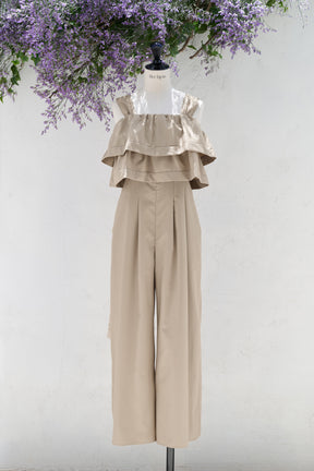 Double-Tiered Back-Ribbon Jumpsuit