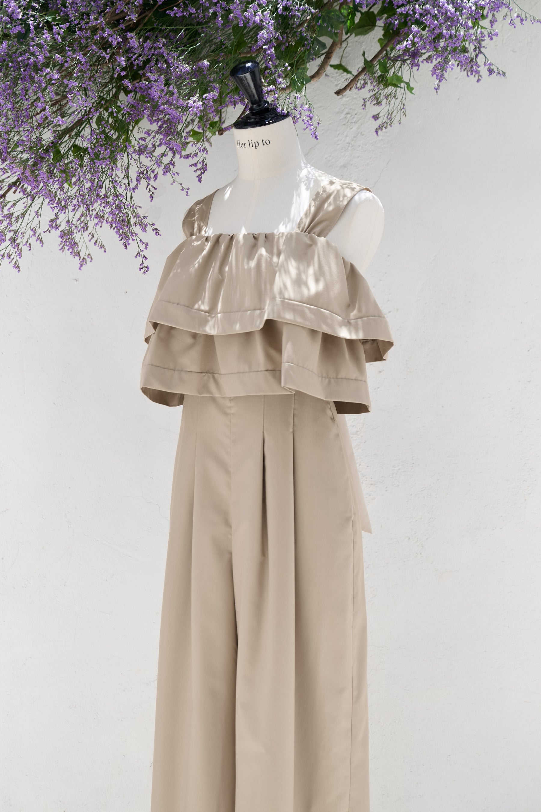Double-Tiered Back-Ribbon Jumpsuit