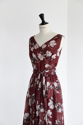 【Shipping in late August】【mocha pink / rouge】 Anemone Cache-Coeur Long Dress