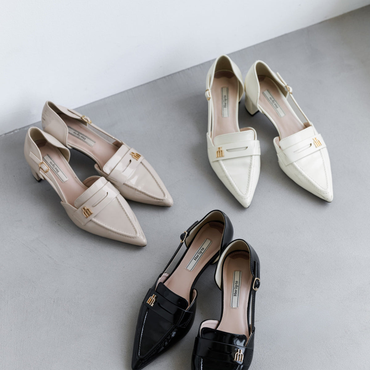 靴 Herlipto Trois Logo Loafers 38 新色】Trois Logo Loafers