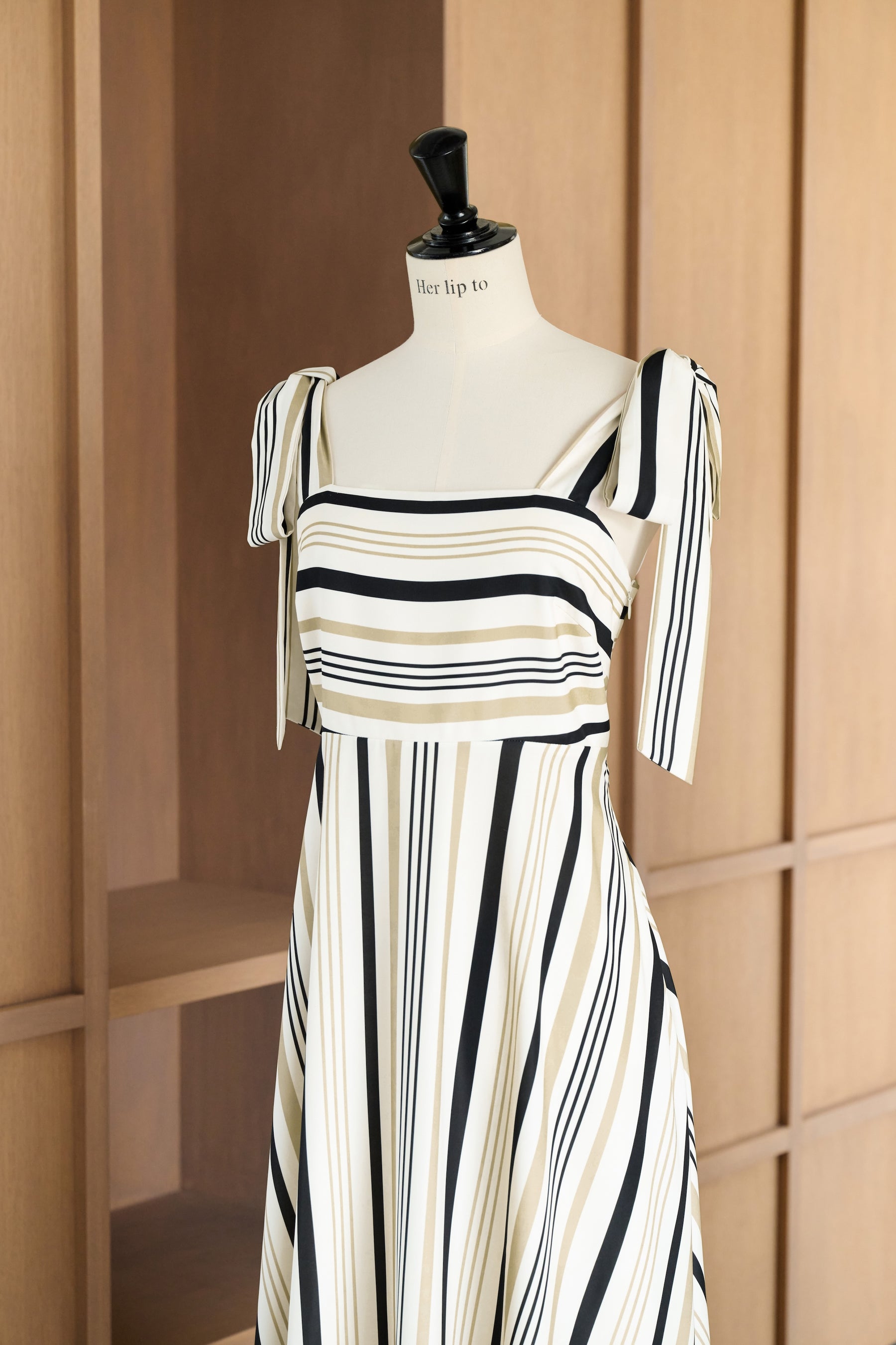 Cordelia Striped Ribbon Dress