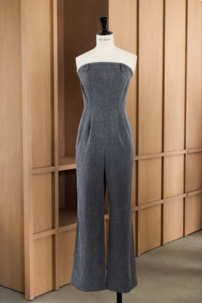 【7月下旬出貨】Frilled Tweed Jumpsuit
