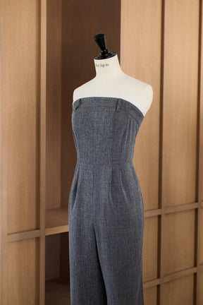 【7月下旬出貨】Frilled Tweed Jumpsuit