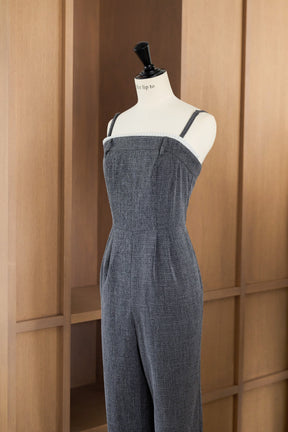 【7月下旬出貨】Frilled Tweed Jumpsuit