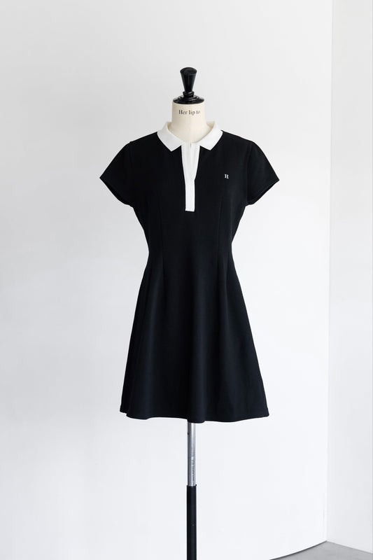Short Sleeve Polo Mini Dress