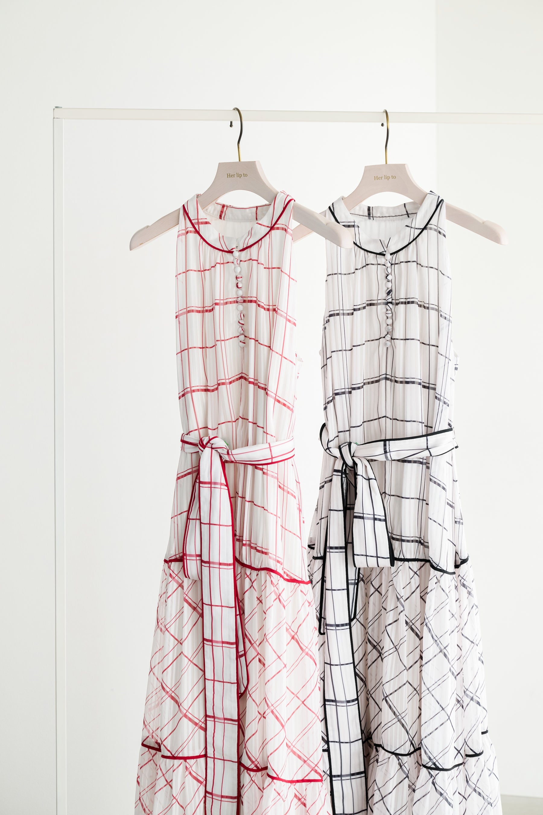 ワンピース Anduze Belted Check Dress 9月中旬発送】Anduze Belted Check Dress