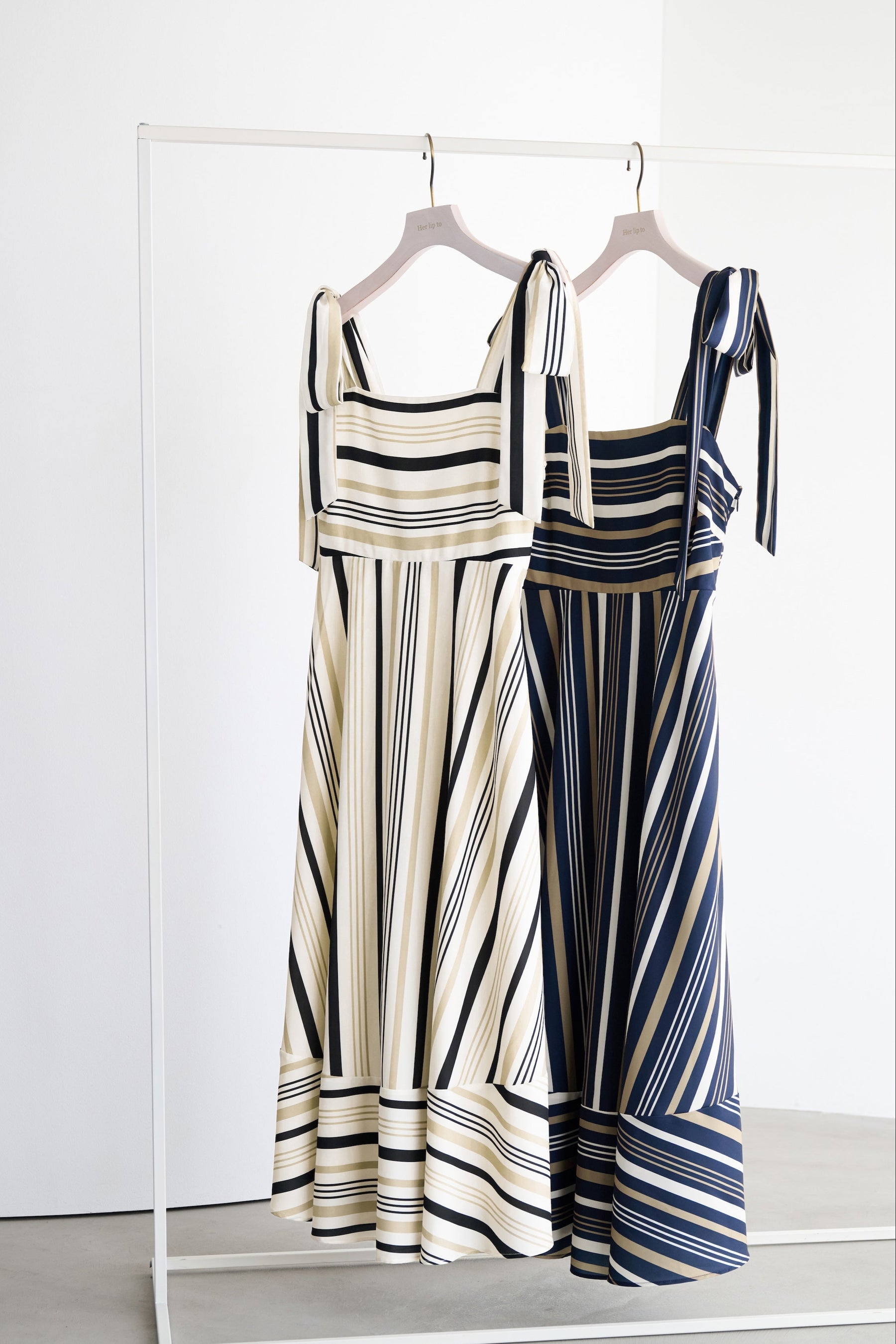Cordelia Striped Ribbon Dress