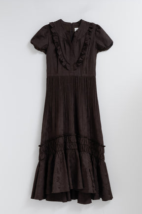 Vol.3 Paisley Satin-Jacquard Dress