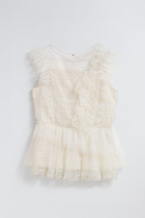 Vol.3 Shimmer Lace Peplum Top