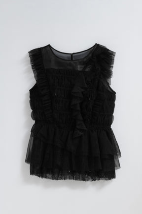 Vol.3 Shimmer Lace Peplum Top
