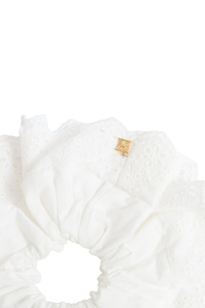 Embroidered Cotton Lace Chouchou