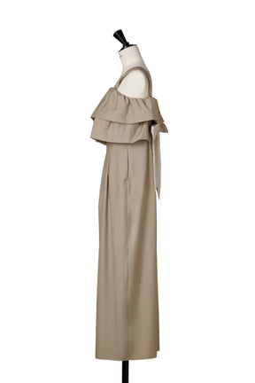 Double-Tiered Back-Ribbon Jumpsuit