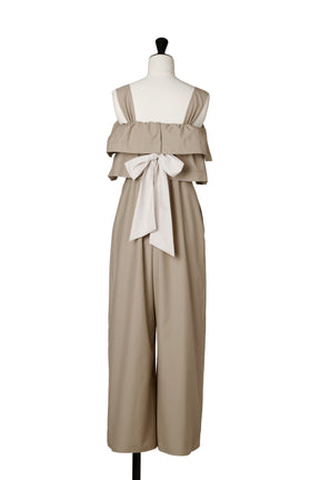 Double-Tiered Back-Ribbon Jumpsuit