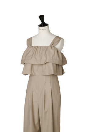 Double-Tiered Back-Ribbon Jumpsuit