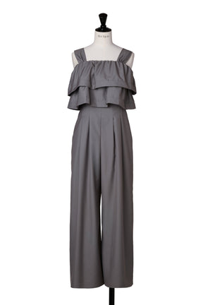 Double-Tiered Back-Ribbon Jumpsuit