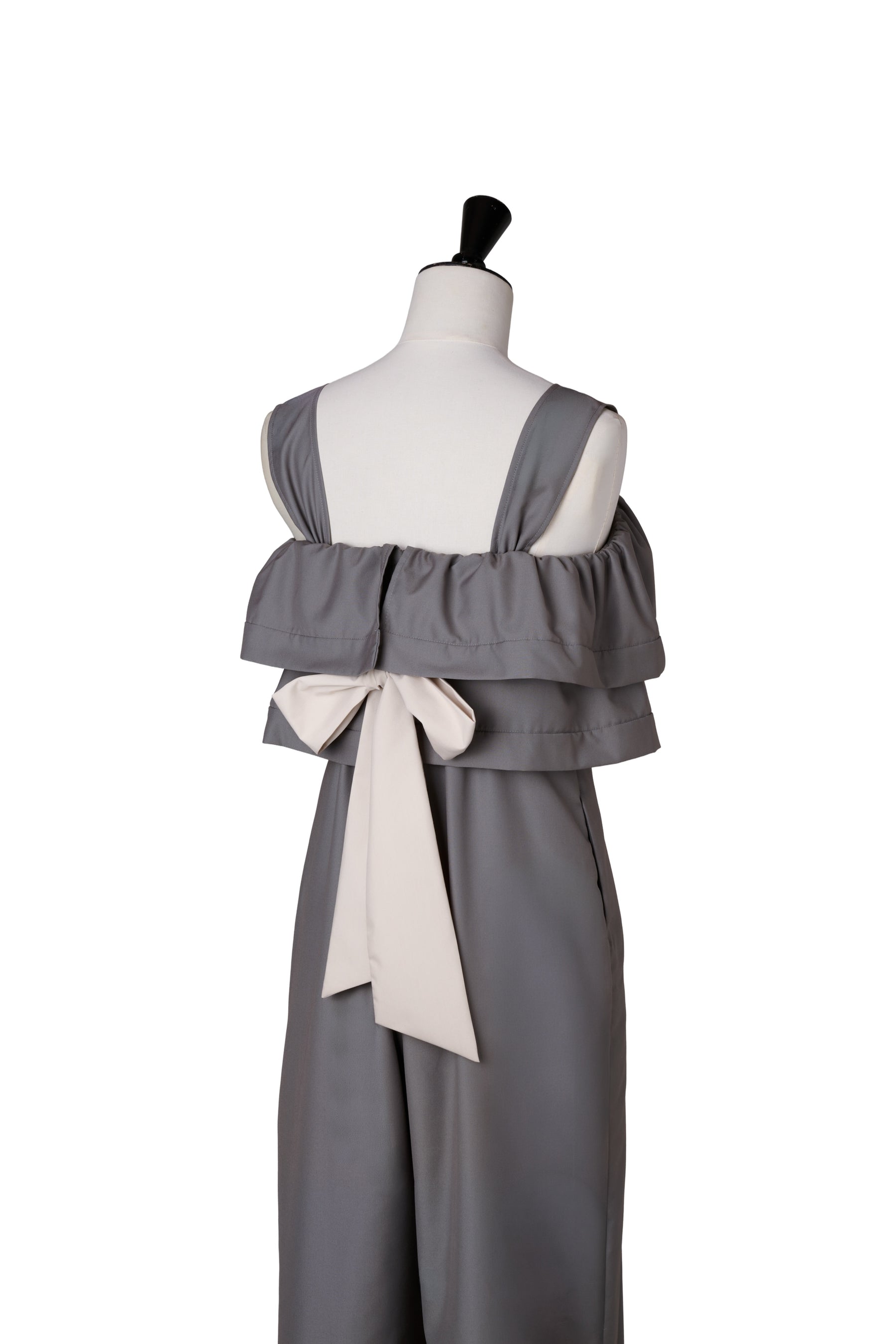 Double-Tiered Back-Ribbon Jumpsuit